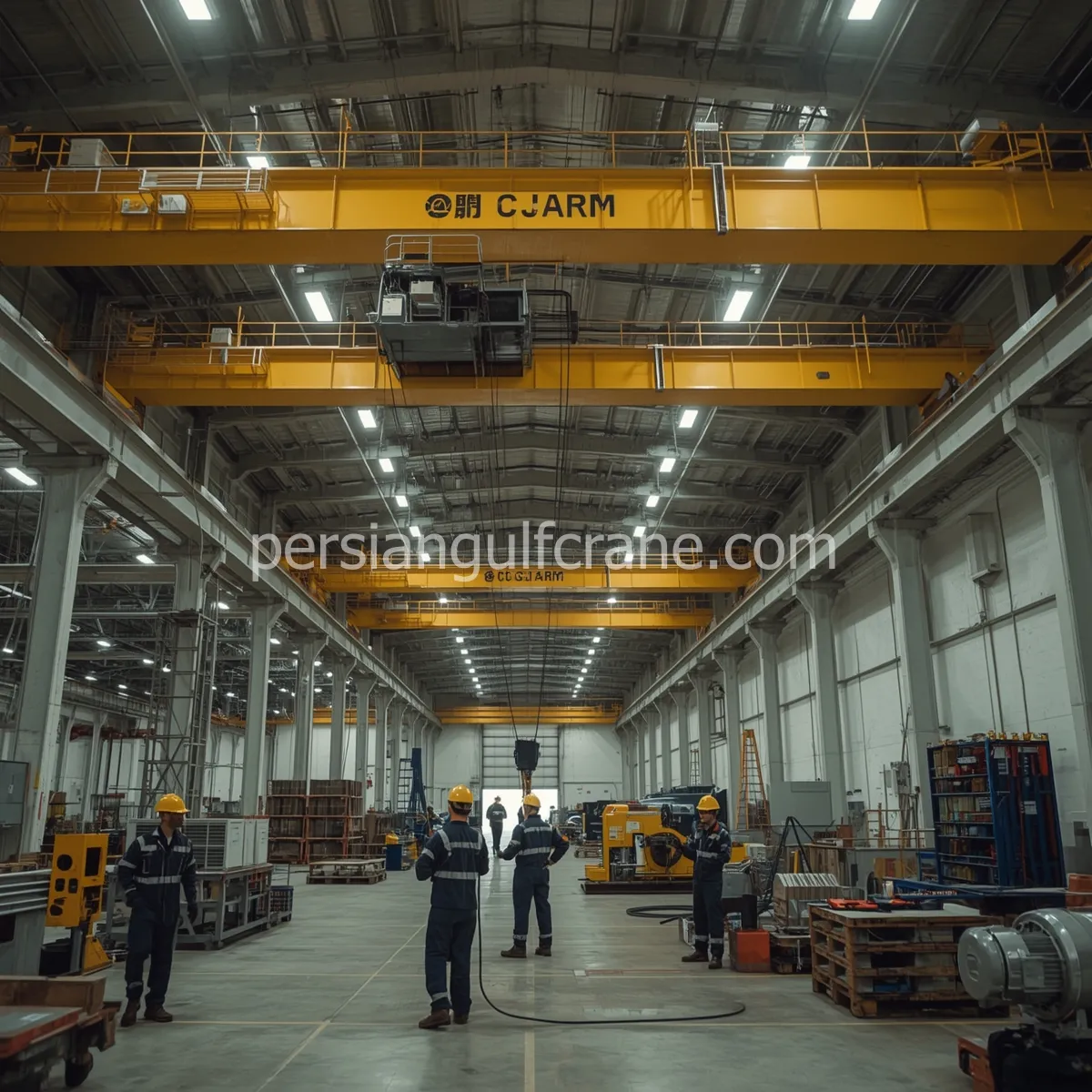 گروه صنعتی خلیج فارس ساخت جرثقیل سقفی با نصب کامل در یزد صفائیه