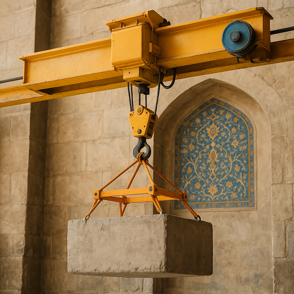 گروه صنعتی خلیج فارس ساخت جرثقیل سقفی در یزد شهرک صنعتی زارچ